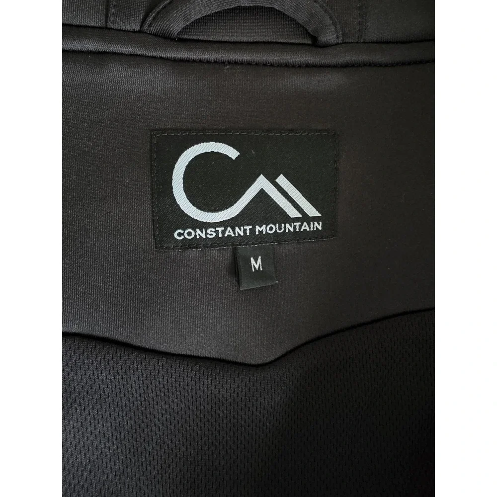 Constant Mountain Black Full Zip Hooded Jacket Performance Men's M (Unisex fit)